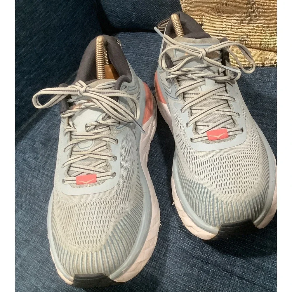 Hoka One One W Bondi 7 Running Shoes Womens 8.5  1110519 Blue Haze